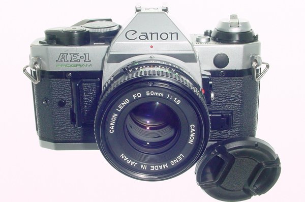 Canon AE-1 Program 35mm SLR Film Manual Camera + Canon 50mm F/1.8 FD Lens