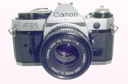 Canon AE-1 Program 35mm SLR Film Manual Camera + Canon 50mm F/1.8 FD Lens