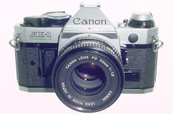 Canon AE-1 Program 35mm SLR Film Manual Camera + Canon 50mm F/1.8 FD Lens