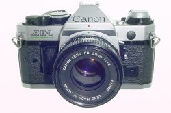 Canon AE-1 Program 35mm SLR Film Manual Camera + Canon 50mm F/1.8 FD Lens