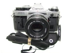 Canon AE-1 Program 35mm SLR Film Manual Camera + Canon 50mm F/1.8 FD Lens