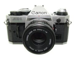 Canon AE-1 Program 35mm SLR Film Manual Camera + Canon 50mm F/1.8 FD Lens