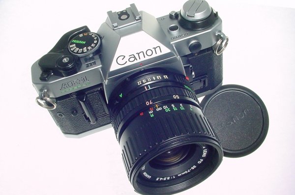 Canon AE-1 Program 35mm Film SLR Camera + Canon 35-70mm f/3.5-4.5 FD Zoom Lens