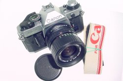 Canon AE-1 Program 35mm Film SLR Camera + Canon 35-70mm f/3.5-4.5 FD Zoom Lens
