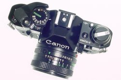 Canon AE-1 Program 35mm SLR Film Manual Camera + Canon 50/1.8 FD Lens in Black