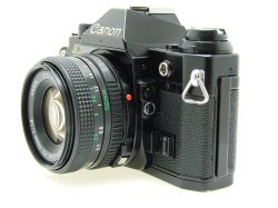 Canon AE-1 Program 35mm SLR Film Manual Camera + Canon 50/1.8 FD Lens in Black