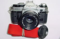 Canon AE-1 Program 35mm SLR Film Manual Camera + Canon 50mm F/1.8 FD S.C. Lens