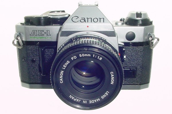 Canon AE-1 Program 35mm SLR Film Manual Camera + Canon 50mm F/1.8 FD Lens
