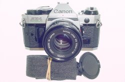 Canon AE-1 Program 35mm SLR Film Manual Camera + Canon 50mm F/1.8 FD Lens