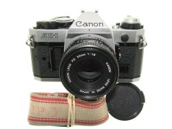 Canon AE-1 Program 35mm SLR Film Manual Camera + Canon 50mm F/1.8 FD Lens