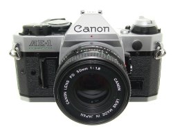 Canon AE-1 Program 35mm SLR Film Manual Camera + Canon 50mm F/1.8 FD Lens