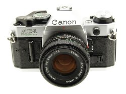 Canon AE-1 Program 35mm SLR Film Manual Camera + Canon 50mm F/1.8 FD Lens