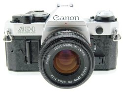 Canon AE-1 Program 35mm SLR Film Manual Camera + Canon 50mm F/1.8 FD Lens