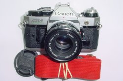 Canon AE-1 Program 35mm SLR Film Manual Camera with Canon 50mm F/1.8 FD Lens