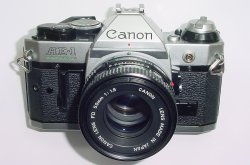 Canon AE-1 Program 35mm SLR Film Manual Camera with Canon 50mm F/1.8 FD Lens