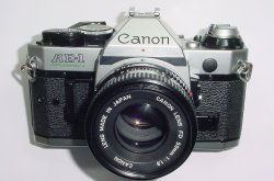 Canon AE-1 Program 35mm SLR Film Manual Camera with Canon 50mm F/1.8 FD Lens