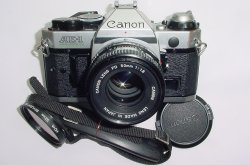 Canon AE-1 Program 35mm SLR Film Manual Camera with Canon 50mm F/1.8 FD Lens