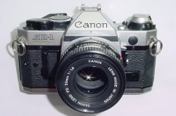 Canon AE-1 Program 35mm SLR Film Manual Camera with Canon 50mm F/1.8 FD Lens