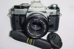 Canon AE-1 Program 35mm SLR Film Manual Camera with Canon 50mm F/1.8 FD Lens