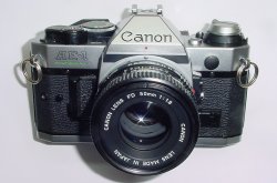 Canon AE-1 Program 35mm SLR Film Manual Camera with Canon 50mm F/1.8 FD Lens