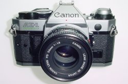 Canon AE-1 Program 35mm SLR Film Manual Camera with Canon 50mm F/1.8 FD Lens