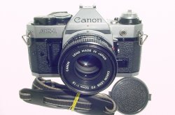 Canon AE-1 Program 35mm SLR Film Manual Camera with Canon 50mm F/1.8 FD Lens