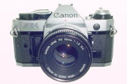 Canon AE-1 Program 35mm SLR Film Manual Camera with Canon 50mm F/1.8 FD Lens