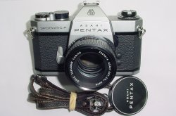 Pentax Spotmatic SP F 35mm Film SLR Manual Camera + Takumar 55mm F/2 SMC Lens