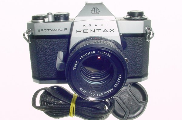 Pentax Spotmatic SP F 35mm Film SLR Manual Camera + Takumar 55mm F/2 SMC Lens