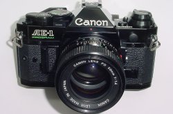 Canon AE-1 Program 35mm SLR Film Manual Camera + Canon 50/1.4 FD Lens Excellent