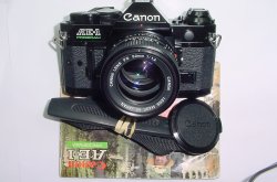Canon AE-1 Program 35mm SLR Film Manual Camera + Canon 50/1.4 FD Lens Excellent