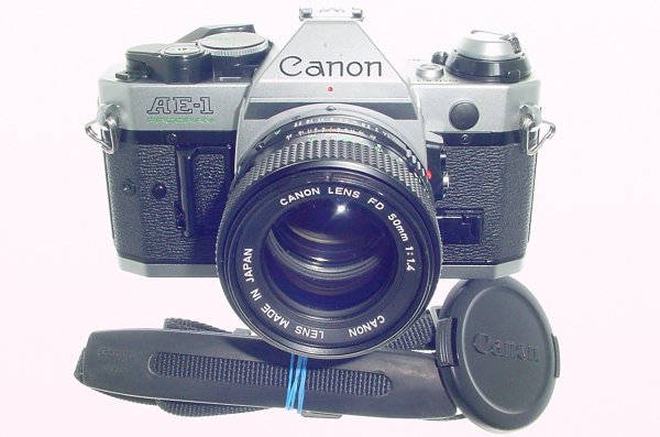 Canon AE-1 Program 35mm SLR Film Manual Camera + Canon 50/1.4 FD Lens