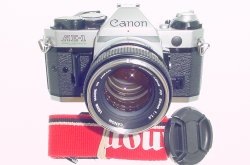 Canon AE-1 Program 35mm SLR Film Manual Camera + Canon 50/1.4 FD Lens