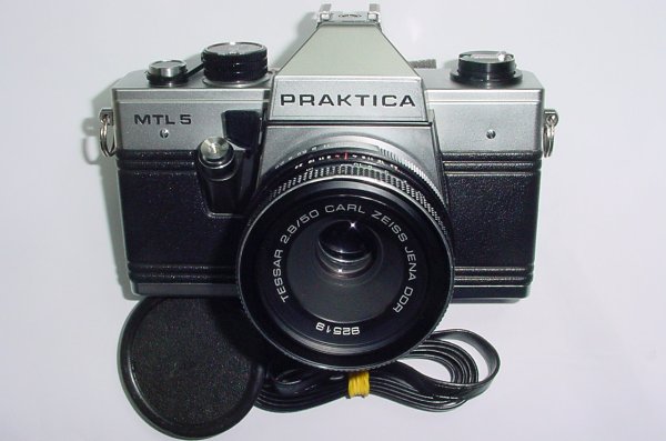 Praktica MTL 5 35mm Film SLR Manual Camera with Carl Zeiss Jena 50/2.8 DDR Lens