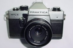 Praktica MTL 5 35mm Film SLR Manual Camera with Carl Zeiss Jena 50/2.8 DDR Lens