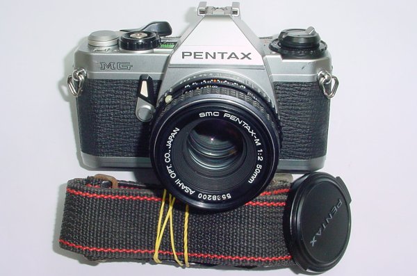 Pentax MG 35mm SLR Film Manual Camera with Pentax-M 50mm F/2 smc Lens