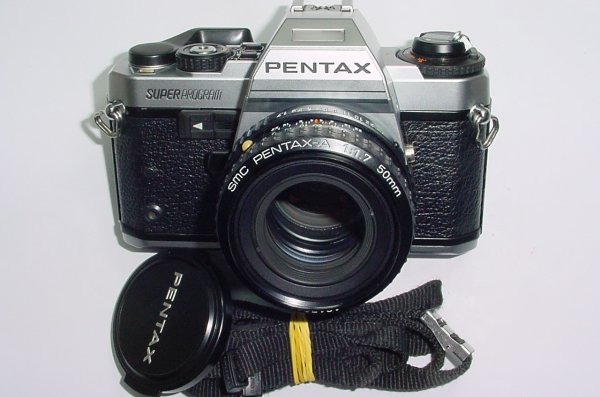 Pentax Super Program 35mm SLR Film Camera + Pentax-A 50mm f/1.7 smc Lens
