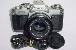 Canon AV-1 35mm Film SLR Manual Camera with Canon 50mm F/2 FD Lens Excellent