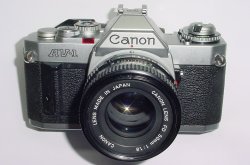 Canon AV-1 35mm Film SLR Manual Camera with Canon 50mm F/2 FD Lens Excellent