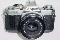 Canon AV-1 35mm Film SLR Manual Camera with Canon 50mm F/2 FD Lens Excellent