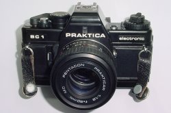 PRAKTICA BC 1 electronic 35mm Film SLR Manual Camera + Pentacon 50mm f/1.8 Lens