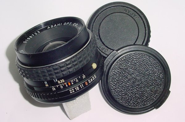 Pentax 35mm F/3.5 SMC Asahi OPT. CO., Manual Focus ASAHI PK Mount Lens