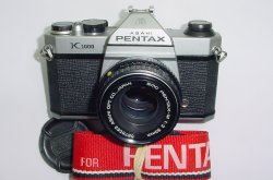 Pentax K1000 35mm Film SLR Manual Camera + Pentax-M 50mm F/2 SMC Lens