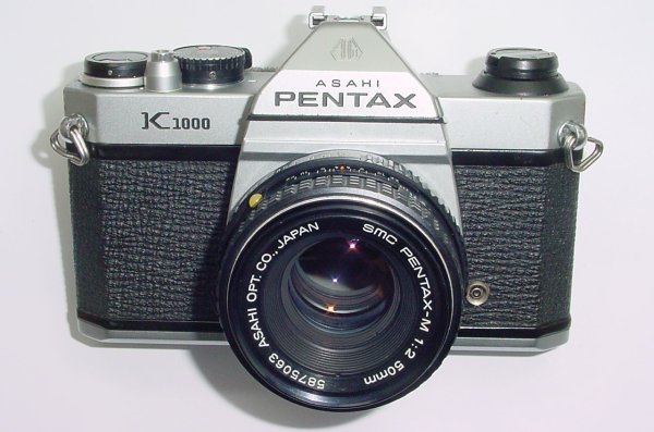 Pentax K1000 35mm Film SLR Manual Camera + Pentax-M 50mm F/2 SMC Lens