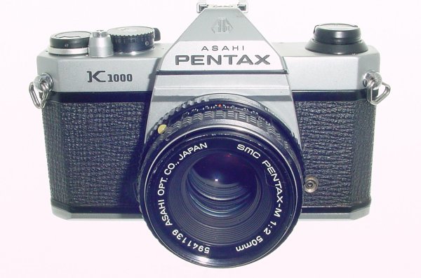 Pentax K1000 35mm Film SLR Manual Camera + Pentax-M 50mm F/2 SMC Lens
