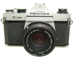 Pentax K1000 35mm Film SLR Manual Camera + Pentax-M 50mm F/2 SMC Lens
