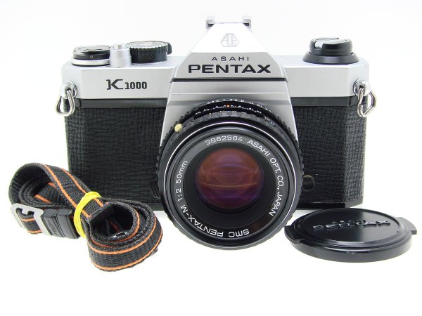 Pentax K1000 35mm Film SLR Manual Camera + Pentax-M 50mm F/2 SMC Lens