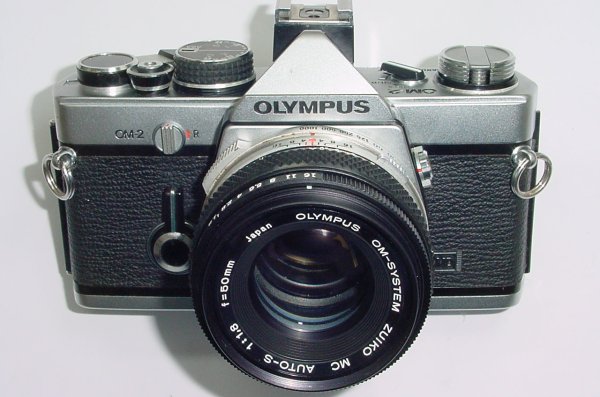 Olympus OM-2 MD 35mm Film SLR Manual Camera with Olympus 50mm F/1.8 Zuiko Lens