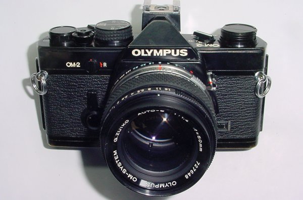 Olympus OM-2 MD 35mm Film SLR Manual Camera with Olympus 50mm F/1.8 Zuiko Lens