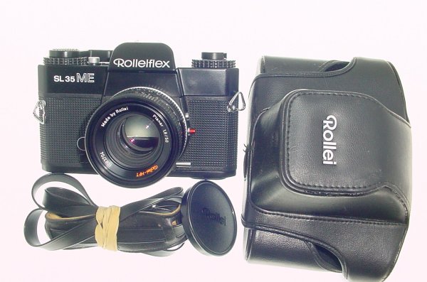 Rolleiflex SL 35 ME 35mm Film SLR Camera + Planar 50/1.8 Rollei-HFT Lens